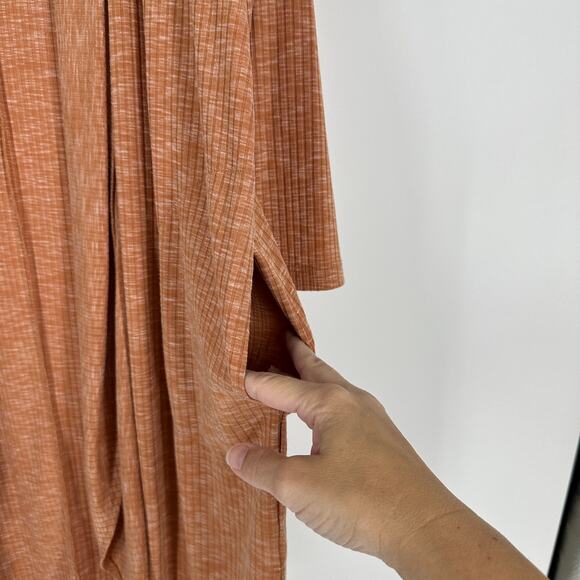 B Collection by Bobeau Ribbed 3/4 Sleeve Open Front Draped Womens Cardigan XS - Picture 8 of 10